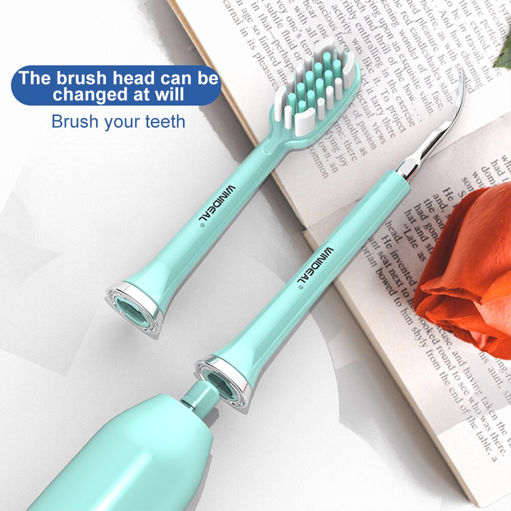 Sonic Electric Toothbrush USB Tooth Cleaner Ultrasonic Dental Scaler Calculus Tooth Brushes With Heads cepillo electrico dientes
