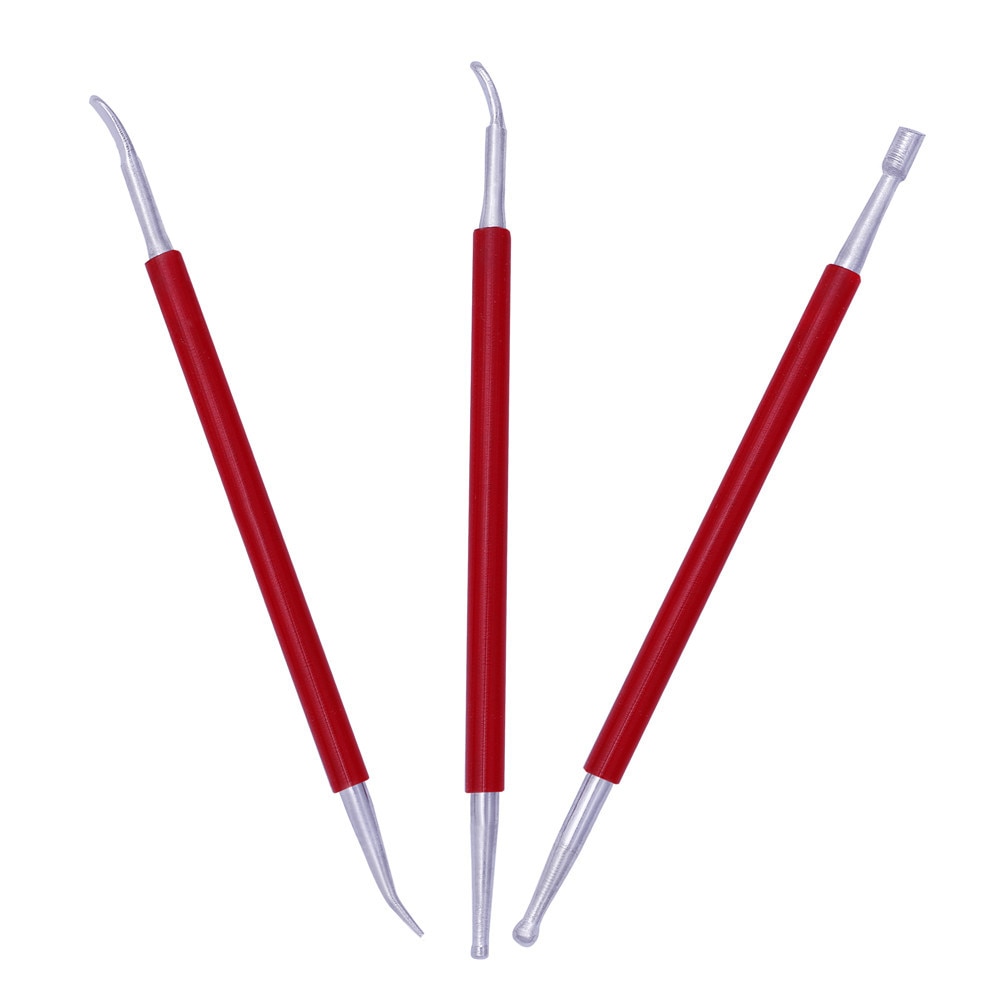 Miusie 3 Stks/partij Diy Lederen Rand Stempelen Rvs Handgemaakte Lederen Carving Tool