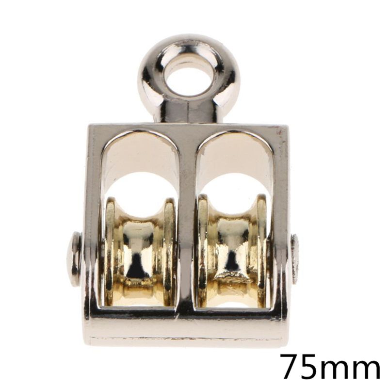 Small Metal Fixed Pulley Moving Pulley Hanging Wheel Single/Double Pulley: B-75