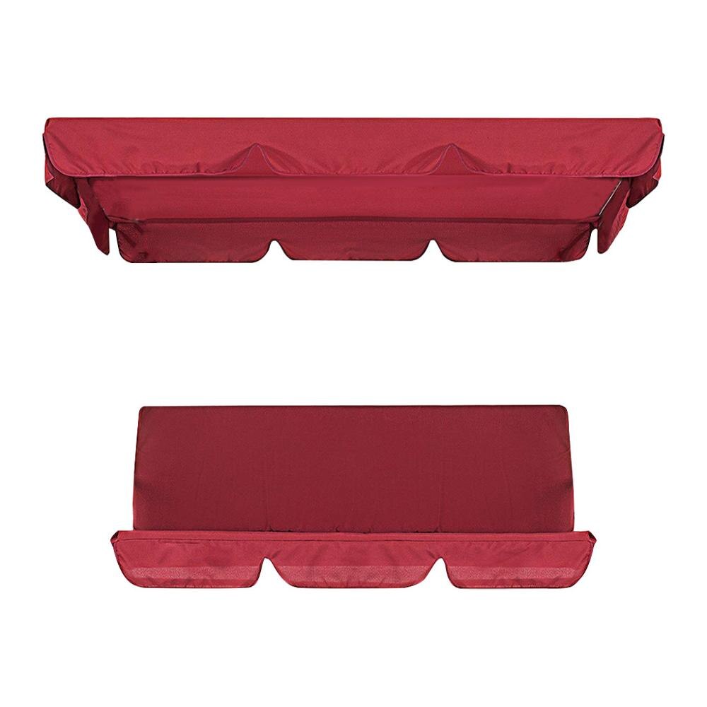 2 stuks/set stevige tuinstoelen patio schommel stoelhoes universele luifelbeschermer waterdicht zonwerend voor 3- zits zonnescherm: Rood