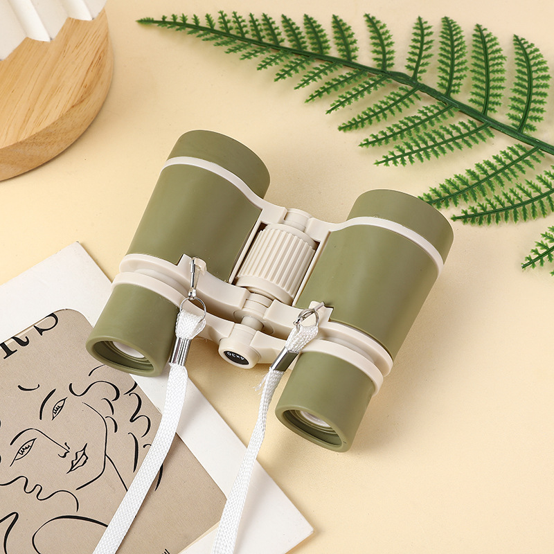 Jungle verrekijker vergrootglas draagbare kinderen vergroting speelgoed schokbestendige telescoop voor verjaardag wandelen cadeautjes: Blauw