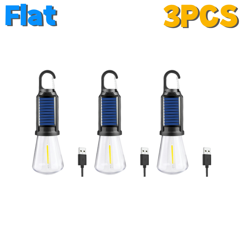 1-5pz Lanterna di illuminazione a portato solare con gancio Luce d'atmosfera per barbecue Ricarica USB Lampada portatile portatile impermeabile per barbecue da campeggio: Foresta verde