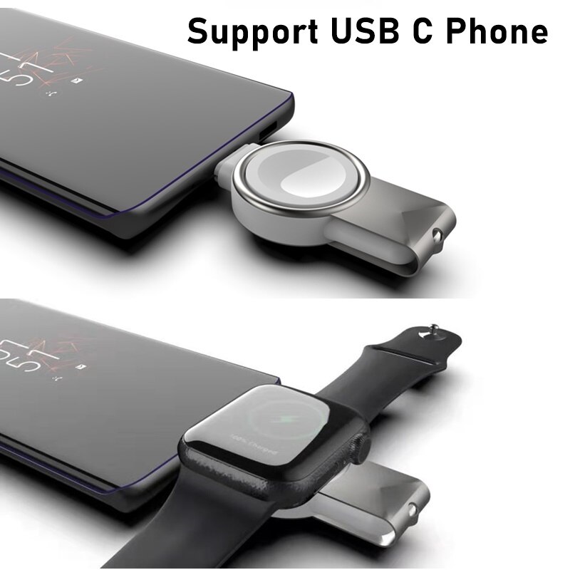 Portable Magnetic Wireless Charger for Apple Watch Fast Qi Wireless Charging Pad Dock Station for iWatch Series 6 5 4 3 2 1 SE
