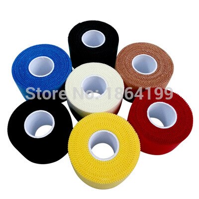 5rolls/lot 3.8cm*9.14m Strapping Tape Sports Protect Rigid Tape Leukotape Color Cotton Protective Gear Fixing Australia Tapes
