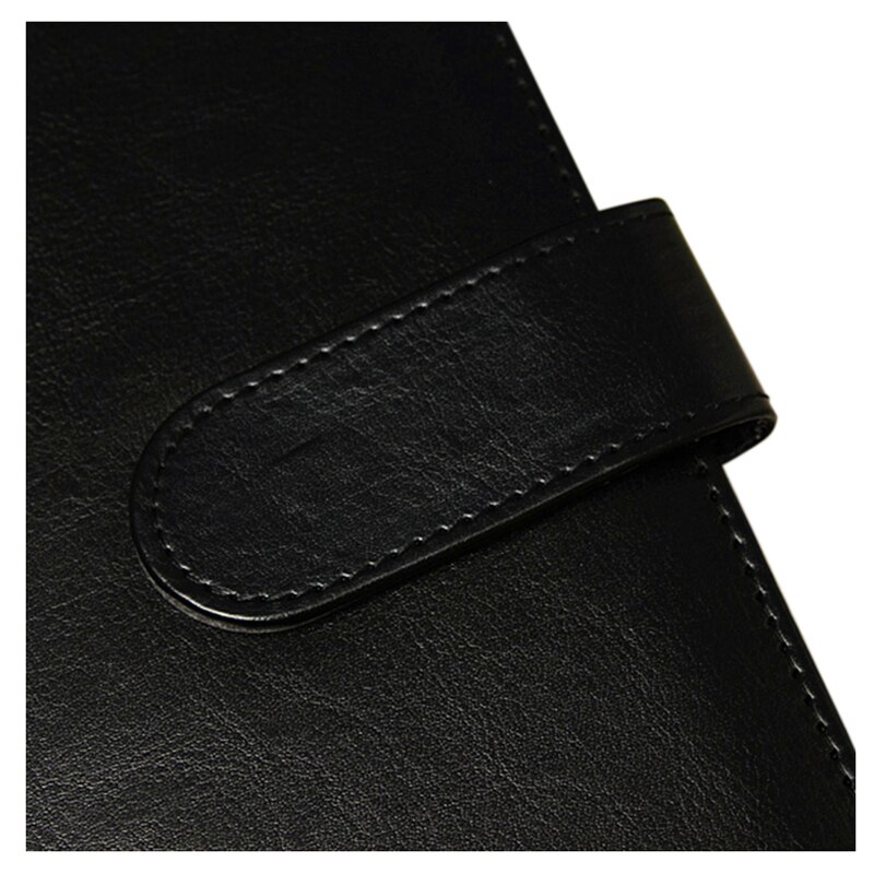 A4 Zipped Conference Folder Business Faux Leather Document Organiser Portfolio Black