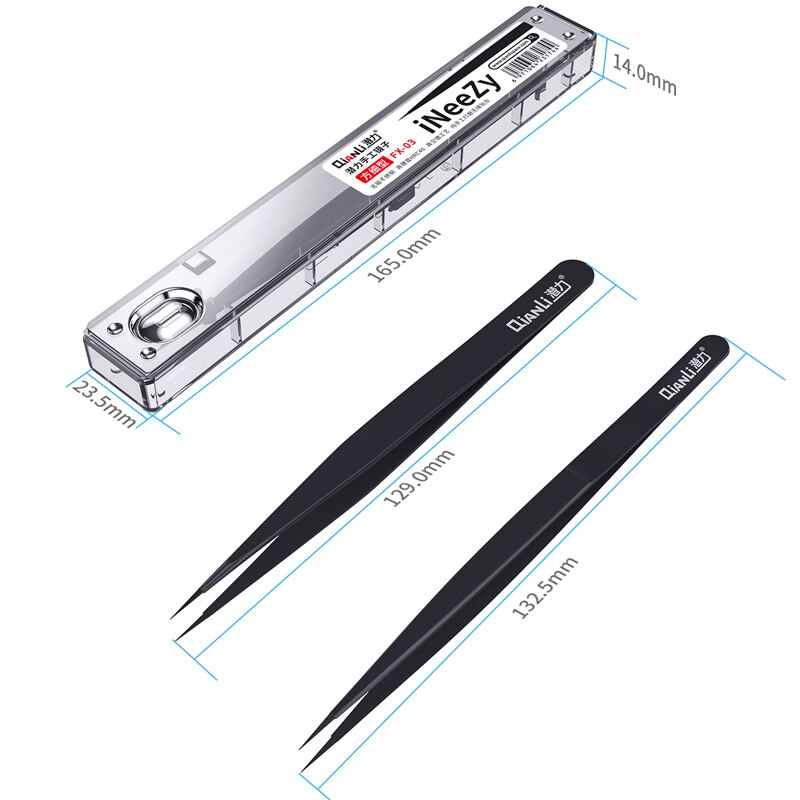 Nuove pinzette Qianli INeezy Ultra Fine Gringding manuale pinzette in acciaio Non magnetiche BGA Jumper pinze di riparazione per riparazione del telefono