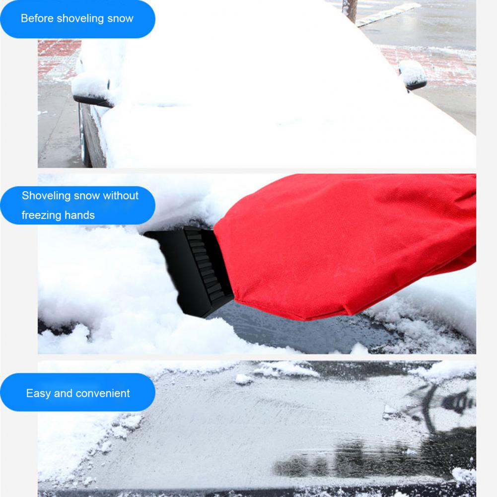 Snow Removal Thickened Sheath Waterproof Winter Tool Car Ice Scraper For Winter Snow Shovel Glove removing the snow of car