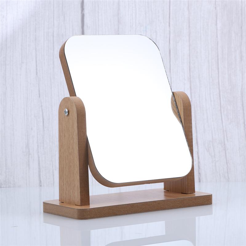 Tre sminkespeil roterbart speil hjemme soverom skrivebord forfengelighet speil benkeplate ensidig kosmetisk speil til kvinner jenter: 20 x 18 x 9 cm