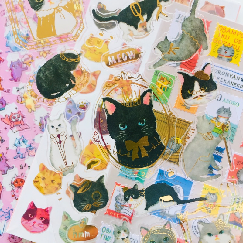 1 vel Super Leuke Meow Katten Decoratieve Stickers Decoratie