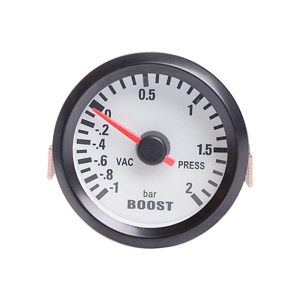 Dragon Gauge-barra Turbo Boost de 2 ", 52mm, barra de 1 ~ 2 Bar -30 PSI, medidor de voltios a presión de aceite para borde negro, luz azul, 12V: bar BOOST