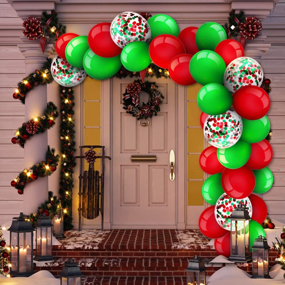 129 stuks kerst latex ballon cartoon confetti ballon kerstfeestbenodigdheden