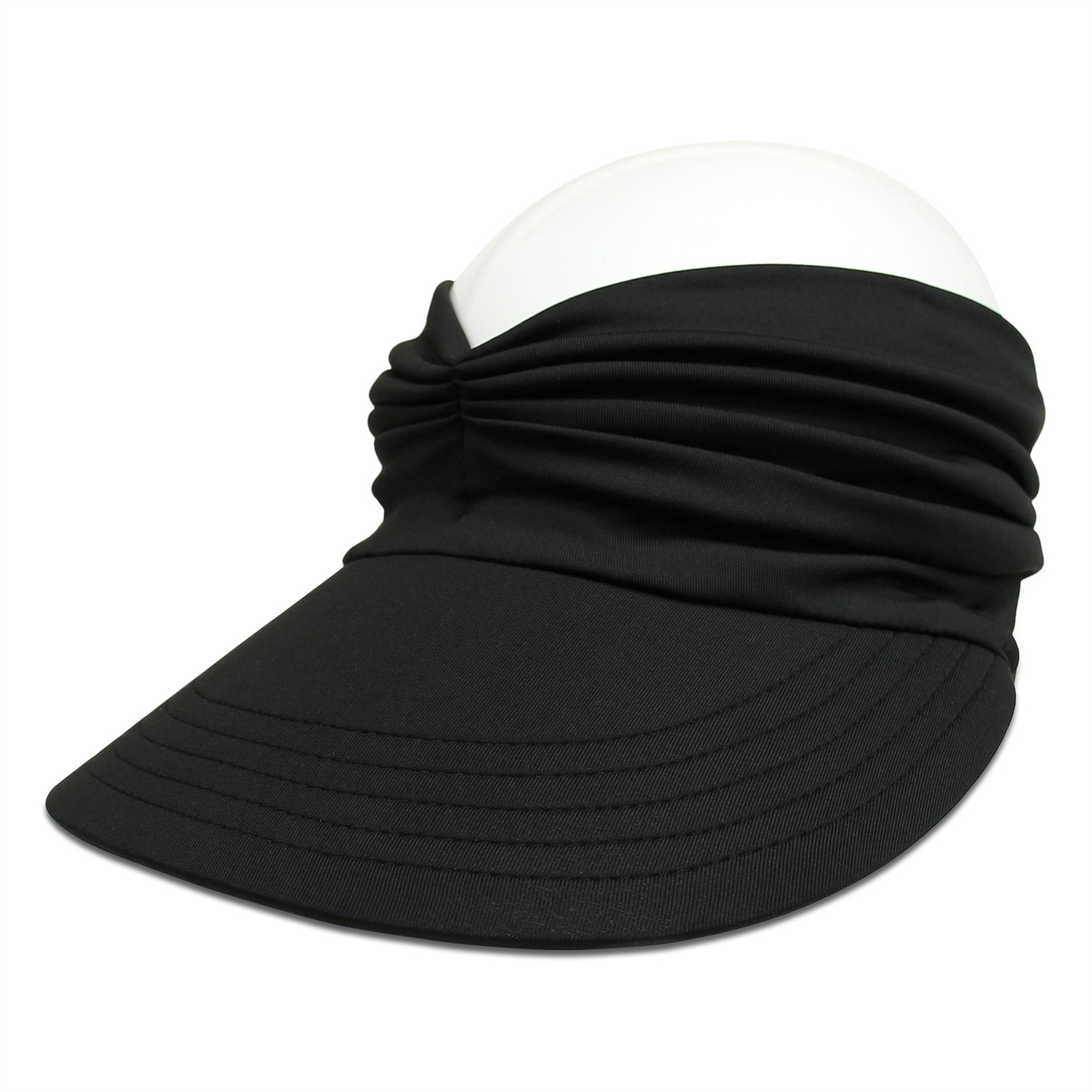 Ultraviolet-proof Sunshade Hat for Women's Outdoor Trend In Spring and Summer Empty Top Hat Big Brim Hat: 3 black
