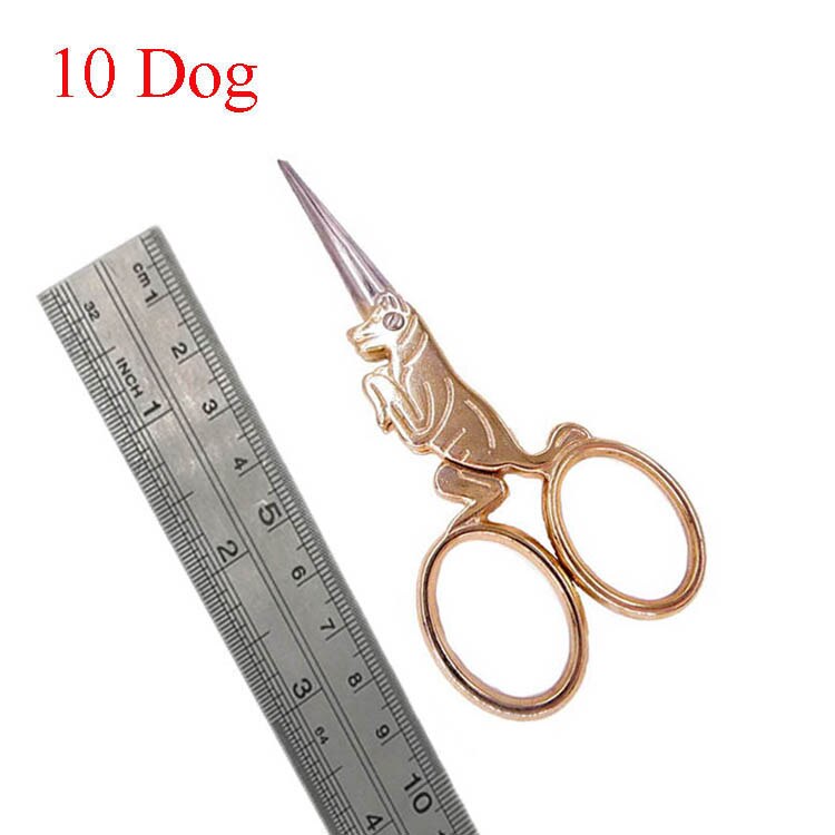 Zakka korsstygn retro vintage antik skärning trim sax fin sömnad smink sax hantverk diy hushållstyg: Hund