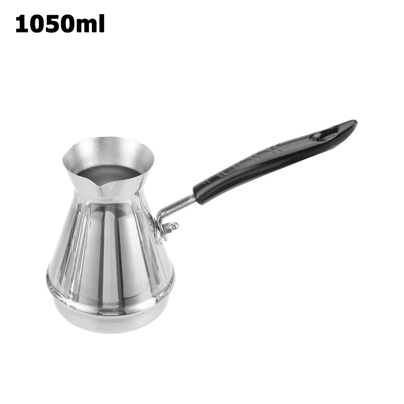 Turkkilainen kahvipannu cevze ibrik ruostumaton teräs arabica kahvinkeitin vedenkeittimet perkolaattorit eurooppalaiset pitkävartiset mokka-mokakattilat: 1050ml