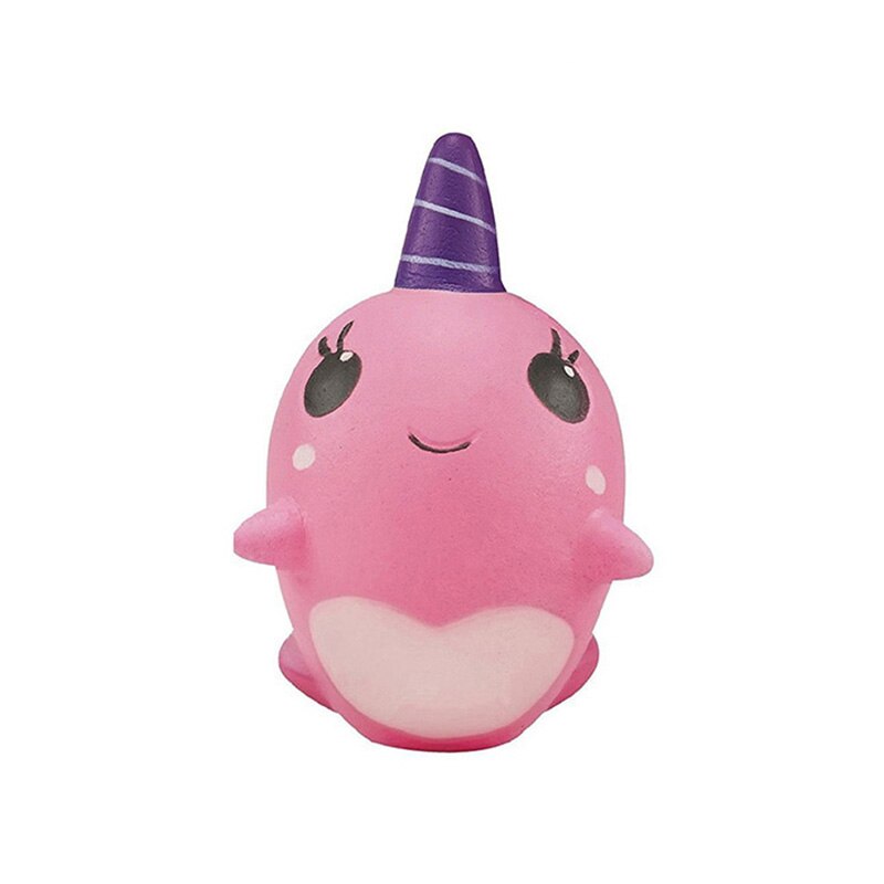 Jumboval enhörning squishy långsamt stigande söta tecknade remmar hänge mjuka klämleksaker kawaii bröd charm tårtleksaker 11*7cm