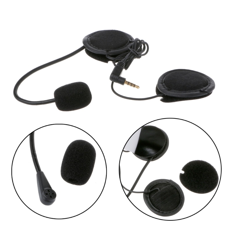 Mikrofon Lautsprecher Weichen Kabel Headset Zubehör für Motorrad Helm Bluetooth Sprechanlage Gegensprechanlage Arbeit mit Jedem 3,5-mm-stecker