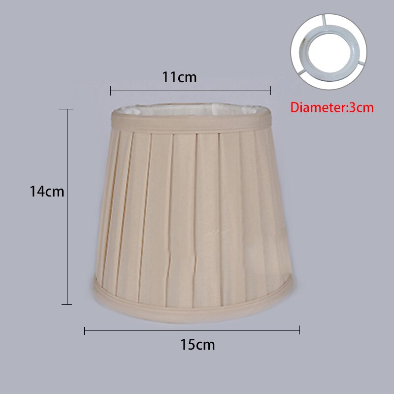 Laingderful lampeskærm skal væglampe lampeskærm lampe dæksel til bordlamper lys skærm lys dæksel til  e14 stearinlys lampe: Beige 0141
