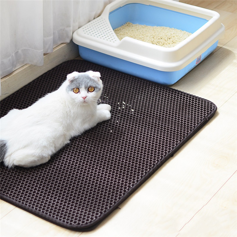Dubbele Kattenbak Trapper Mat Pad Groter Honingraat met Waterdichte Base Layer EVA Foam Rubber