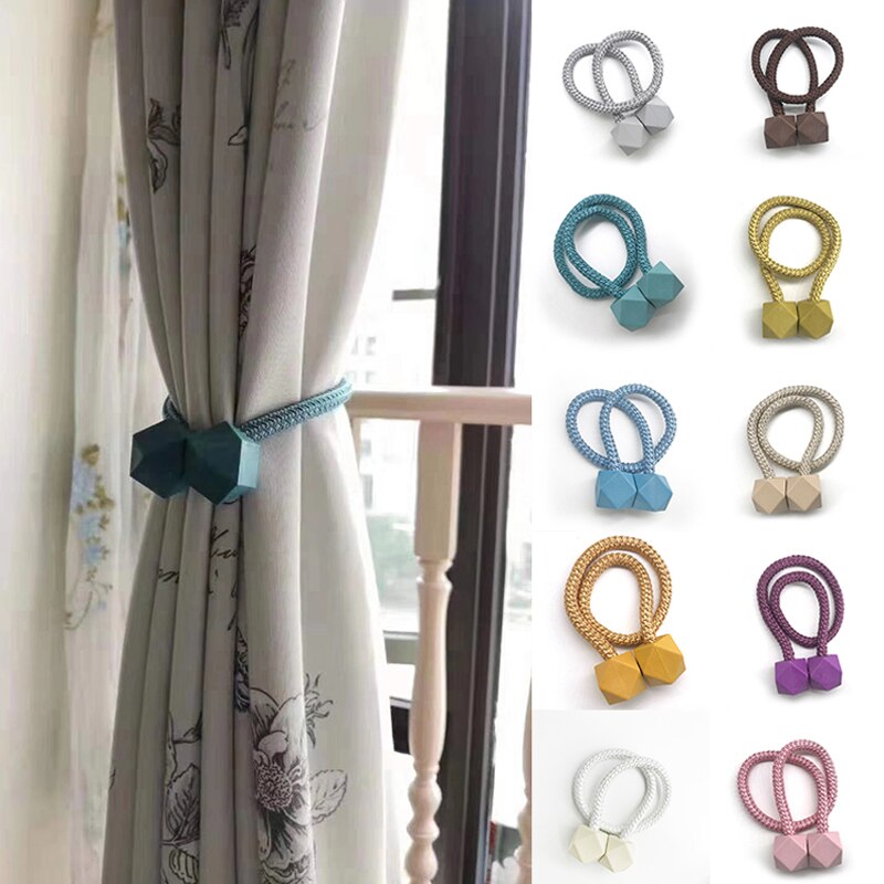 Magnetische Polyester Gordijn Tieback Holder Haken Bal Gesp Clip Home Decor Tie Terug Gordijn Accessoires Home Decor