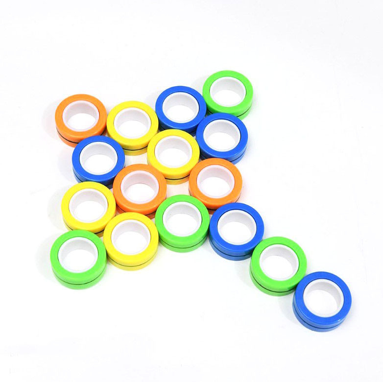 Hauska fidget spinner magneettirengas puristava lelu stressiä estävä figet lelut hotwhells stressiä lievittävä lelut taikarengas dekompressiolelut