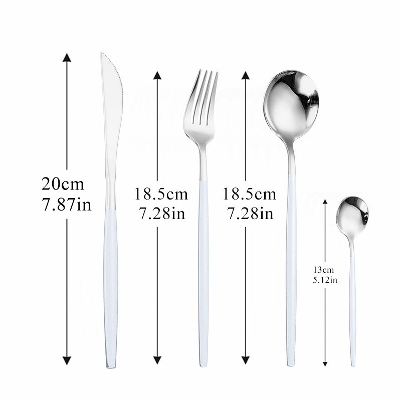 Goud Servies Set 24 Stuk Gouden Bestek Set Roestvrij Staal Servies Sets Bestek Zilverwerk Mes Vork Lepel Box Set
