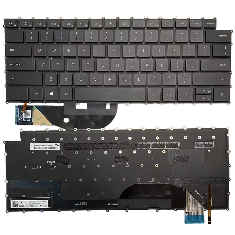 US For Dell XPS 9500 9510 9700 9710 / Precision 5550 5560 5750 5760 Laptop Replace Keyboard Wtih Backlit Eglish