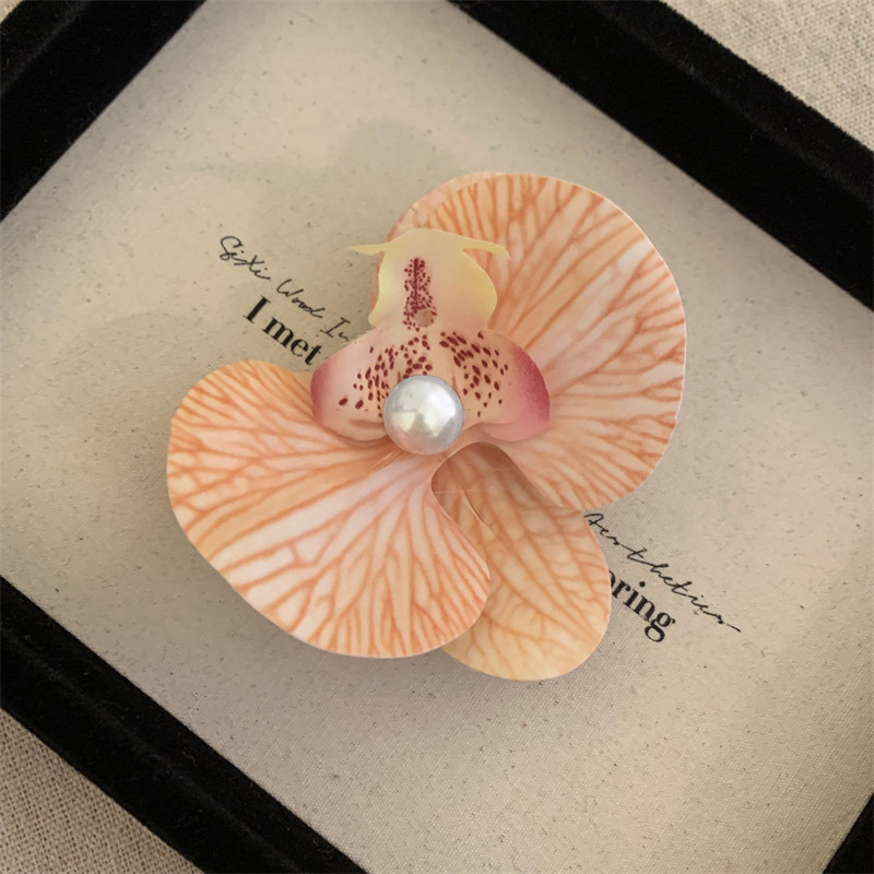 Orchid Hair Clip For Woman Artificial Flower Hairpins Cute Wedding Party Side Clip Hair Accessories