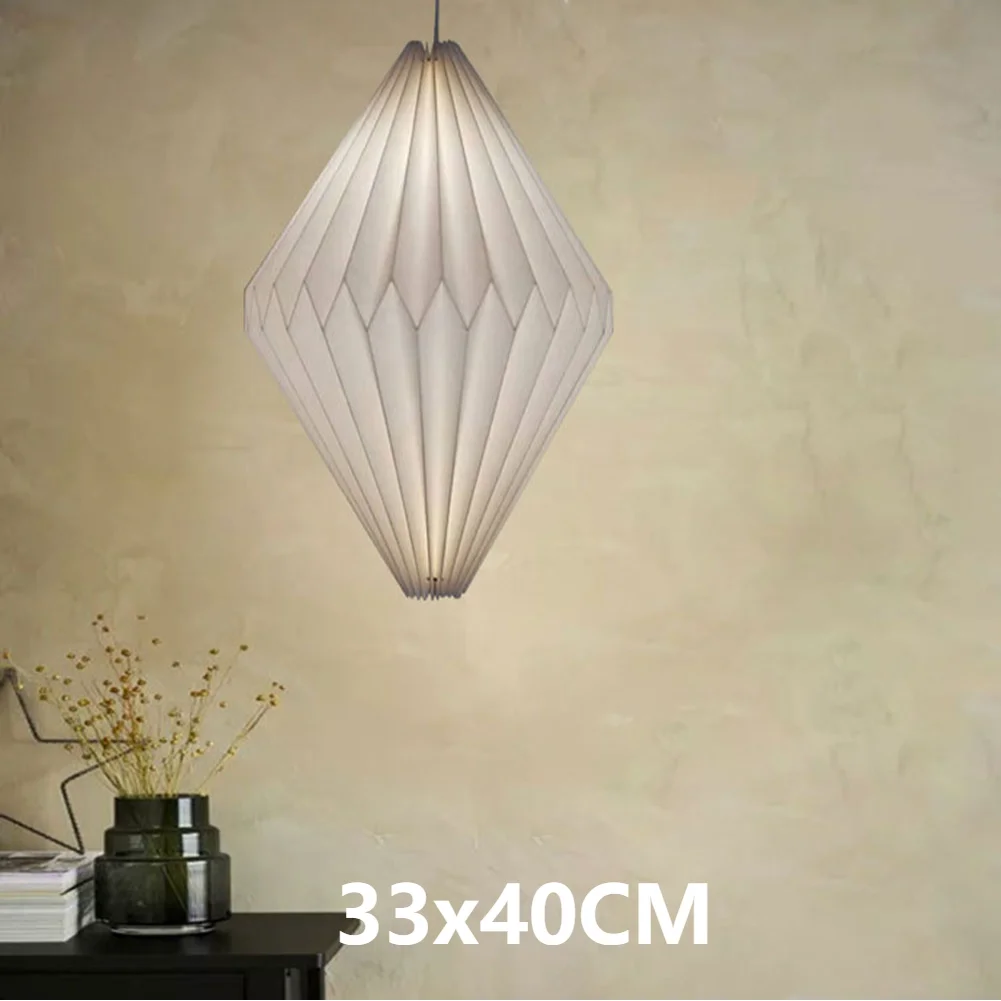 Origami Ceiling Lampshade Nordic Style Paper Lantern Shade Decorative Light Cover for Living Room Decor: WHITE