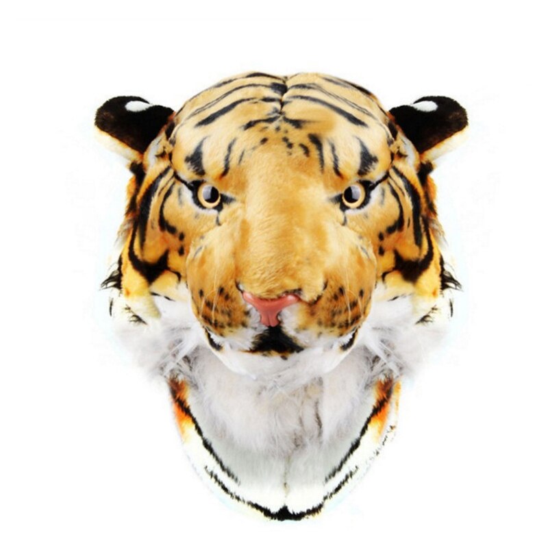 Brilljoy personlighet par djur ryggsäck plysch 3d tiger lejonhuvud ryggsäck panda ryggsäck unisex student rolig åkpåse 2019: Gul liten