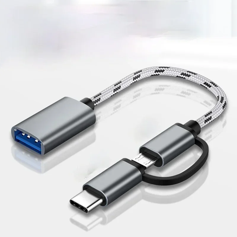 2-in-1 USB 3.0 OTG-Adapterkabel Typ C Mikro USB auf USB 3.0-Schnittstelle Ladekabel Linie für praktisch-Konverter für Mobiltelefon
