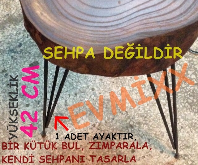 Tel ayakdemi̇r ayakkütük sofabord fod træ sofabord naturligt sehpa 48 357468526