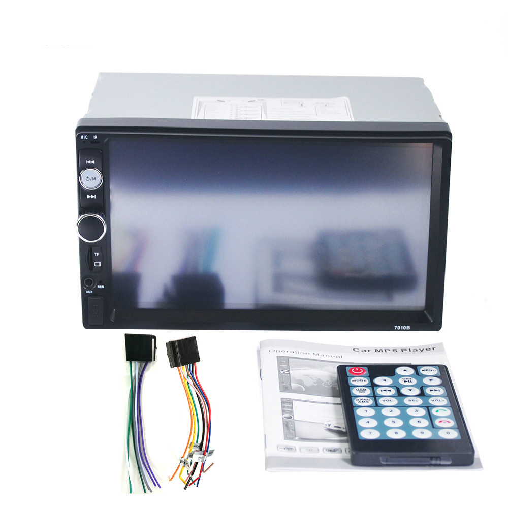Hikity 7010b 2 din auto videospeler 7 " hd-speler  mp5 touchscreen digitaal display bluetooth multimedia usb autoradio autoradio: Alleen radio