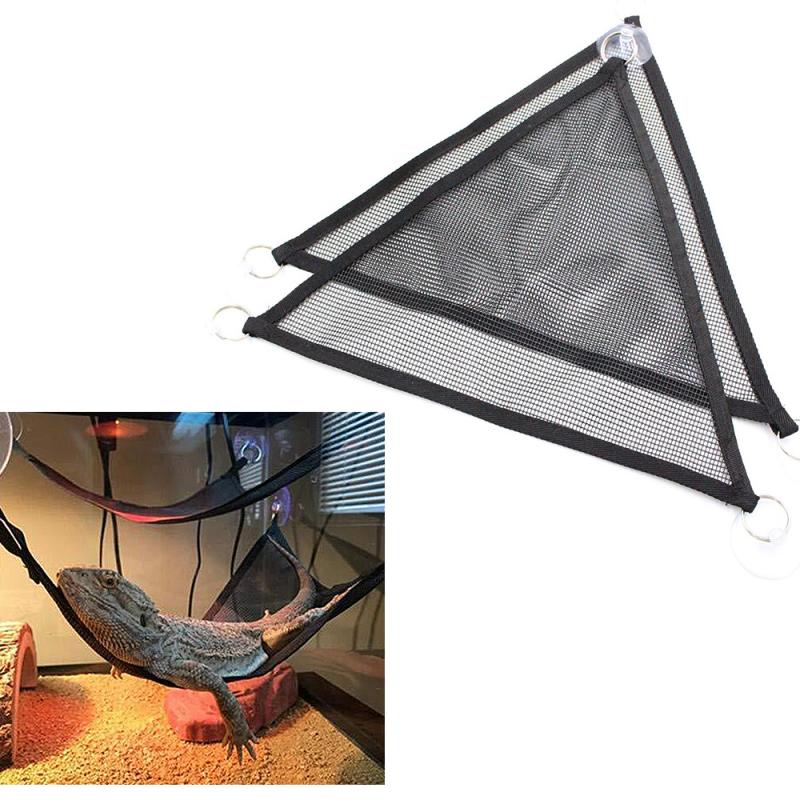 2pcs/Pack Reptile Hammock Lounger Ladder Accessories Set For Large Small Bearded Dragons Anole Geckos Lizards Or Snakes