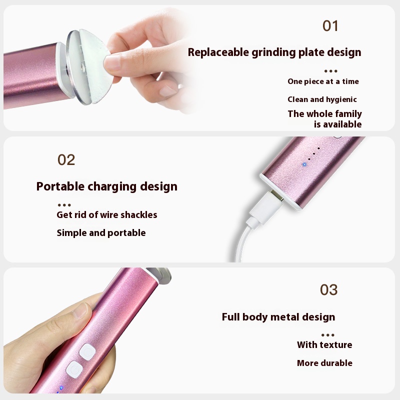 Elektrisk fotslip, hälpeeling och förhårdnader, fotreparationsapparat