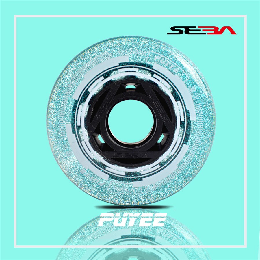 Originale seba puyee star 8 stk inline skate hjul 82a hårdhed slalom rulleskøjte dæk til freestyle patiner 72 76 80mm