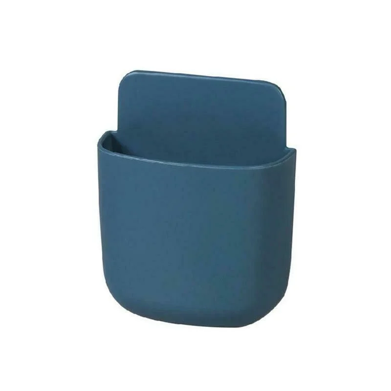 Home Office Wall Mounted Self-adhesive Storage Box For Air Conditioner TV Remote Control Mobile Phone Holder Pen Organizer: light green