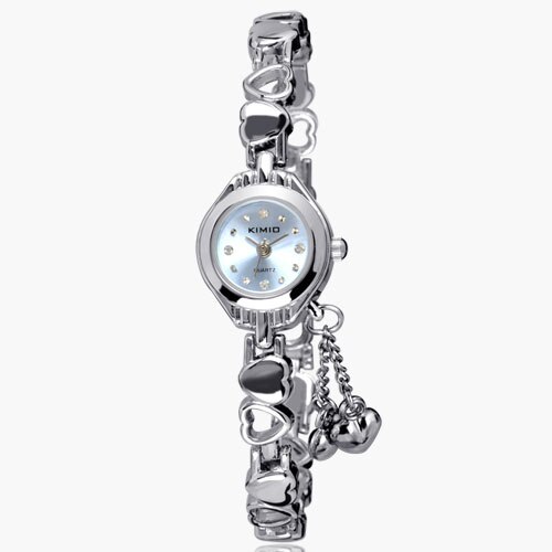 KIMIO Women Bracelet Watch Ladies Tassel Dress Quartz Watch Clock Hollow Love Hearts Steel Strap Wrist Watch Montre Femme