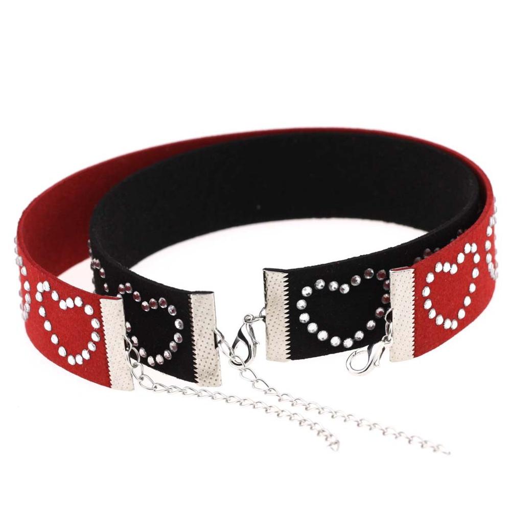 Goth Kleding Harajuku Hart Choker Ketting Liefhebbers Zwart Roze Vriend Y2k Hals Ketting Voor Vrouwen Sieraden