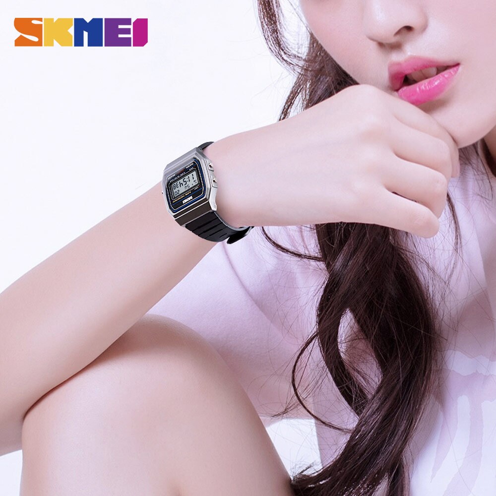 Skmei sporthorloges voor koppels, digitaal horloge, waterdicht, datum en week, dameshorloge, relogio feminino 1412