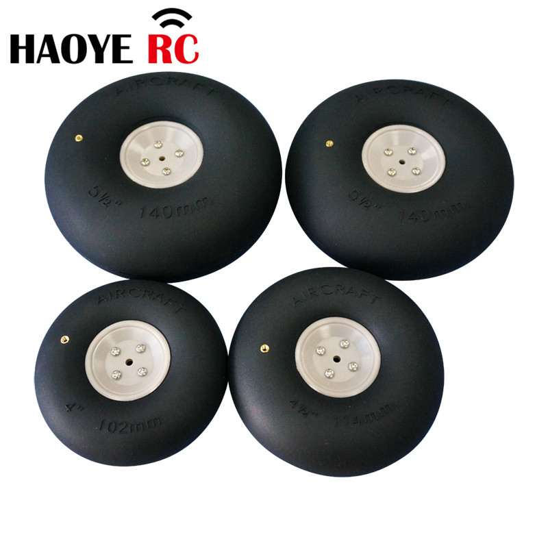 Ruote pneumatiche per aerei Haoye 1PC 4/4.5/5/5.5 pollici ruota gonfiabile del carrello di atterraggio per accessori di ricambio per aereo RC