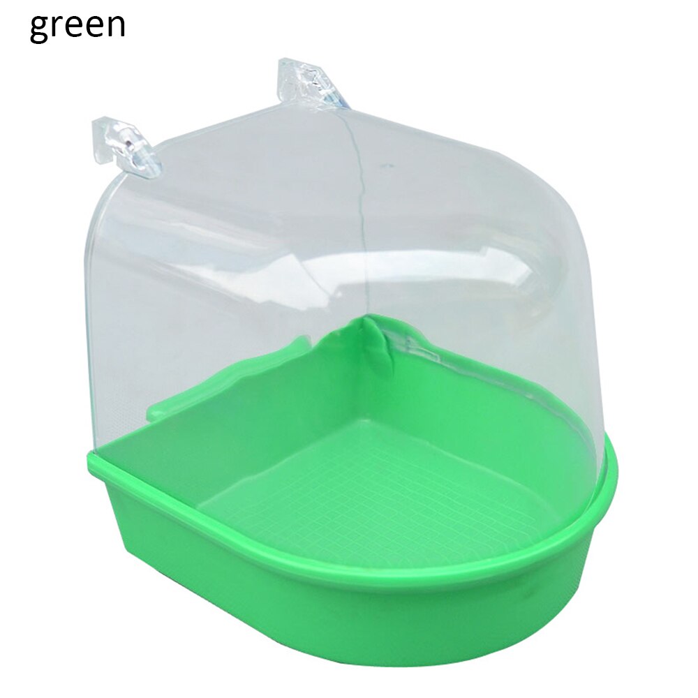 1Pcs Plastic Bird Water Bath Box Bathtub For Parrot Parakeet Lovebird Bird Pet Cage Hanging Bowl Parakeet Birdbath: Default Title