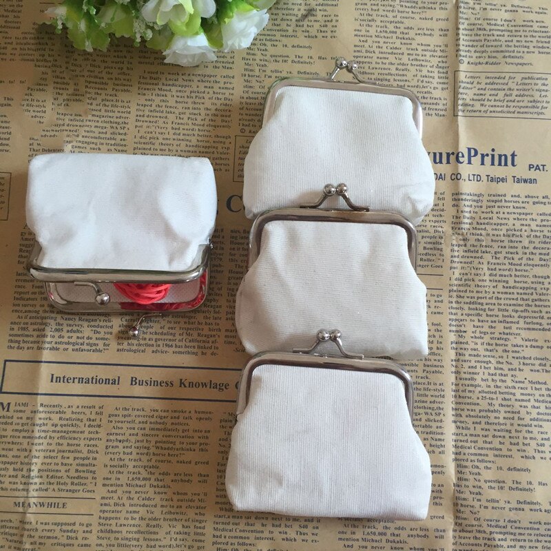 10 pcs vrouwelijke Canvas Purse Card Key Mini Purse Bag rits gesp Portemonnee Kaarthouder Portemonnee make-up tas trinket tas
