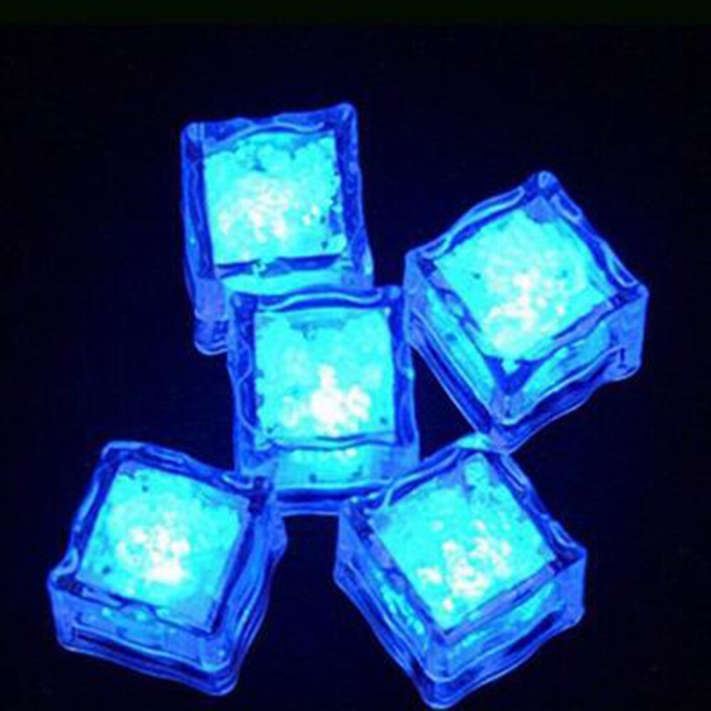 Veilleuse, glaçons colorés capteur tactile | 12 pièces, glaçons colorés, capteur tactile, eau sensorielle, lumineuse, Bar essentiel, glace Cool: Bleu