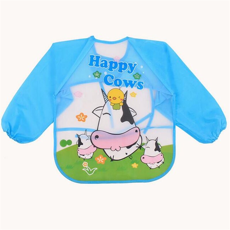 0-3Y Waterdichte Baberos Bavoir Slabbetjes Kinderen Schort Lange Mouw Voeden Kiel Slabbetjes Kinderen Eten Borstplaat Baby Burp Kleding: blue