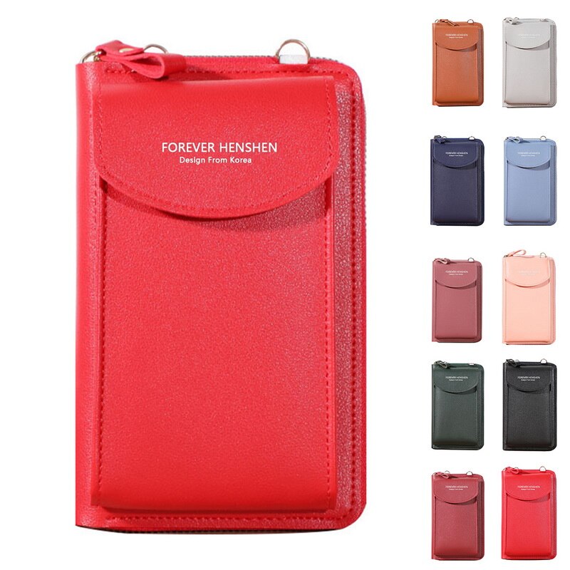 Shoulder Wallet Women Phone Wallet Purse Bag Women&#39;s Handbag Long Wristlet Wallets Clutch Messenger Shoulder Straps Bag