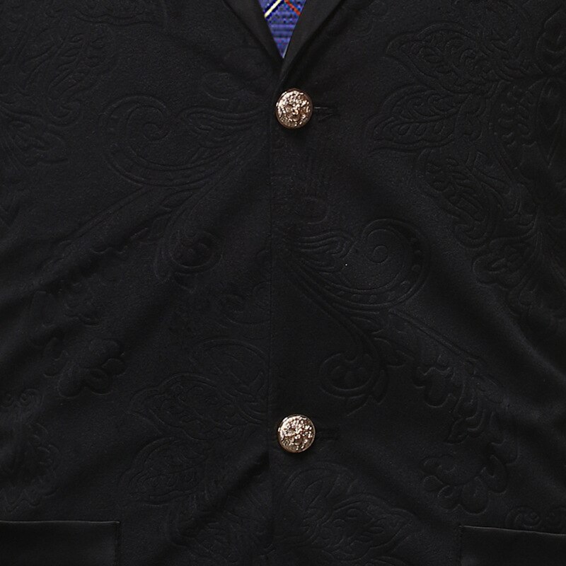 Mens Suit Vest Black Jacquard Formal Business Vests Waistcoat Men Gilet Party Wedding Tuxedo Vest Chaleco Hombre