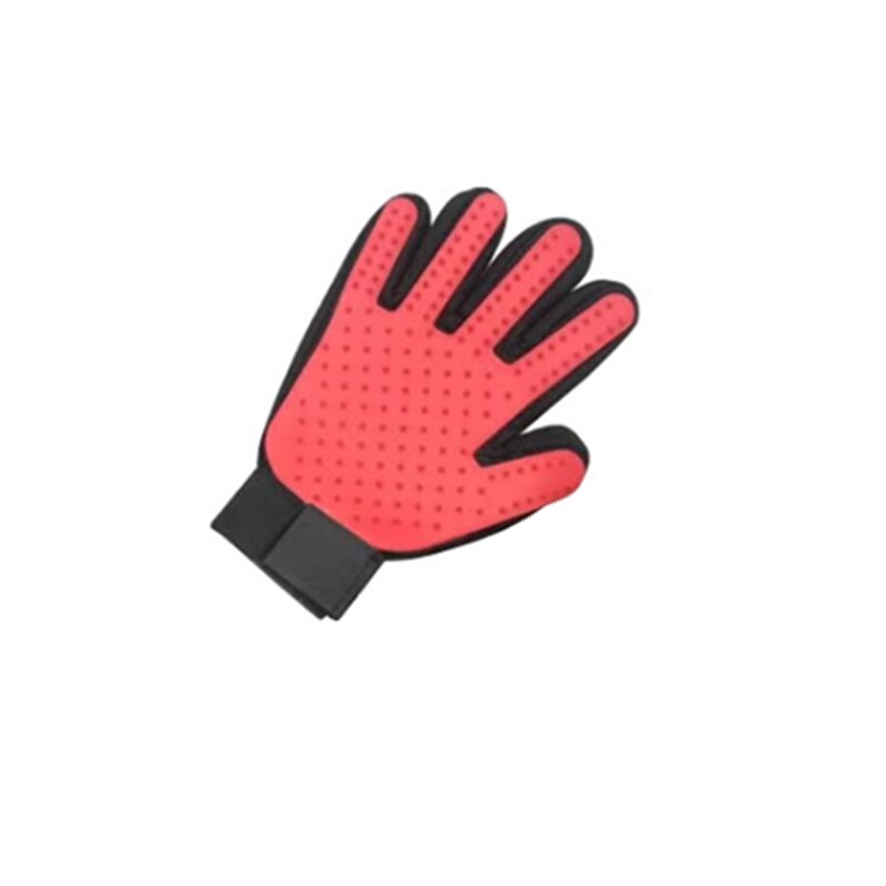 Kat Haar Handschoenen Siliconen Handschoenen Hond Haar Handschoenen Kat Haar Handschoenen Huisdier Schoonmaken Handschoenen Massage Borstel: Red / Right hand