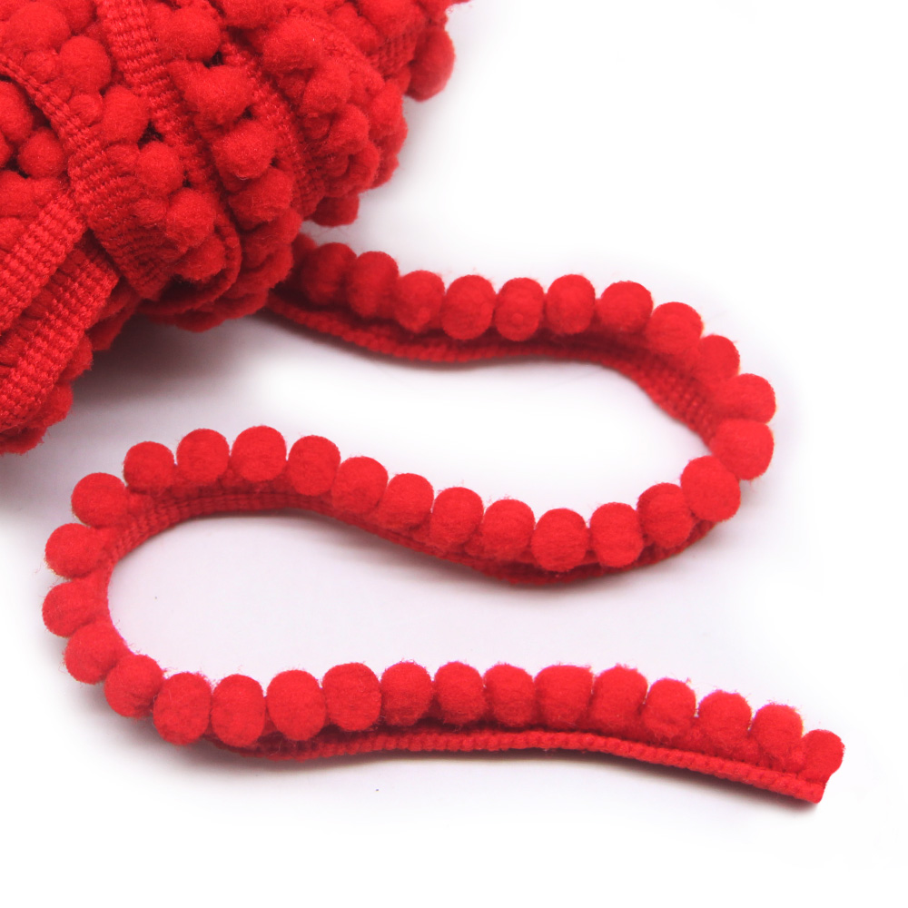 2 meter pompomkant boll pompom frans band sömnad spets virat tyg handgjorda hantverkstillbehör gör-det-själv: Mässing