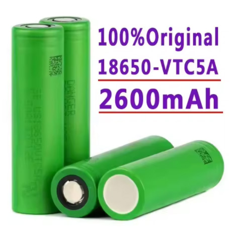 100% originale 3.7v US18650 VTC5A 2600mAh batteria al litio ricaricabile US18650 30A torcia elettrica giocattolo scarica