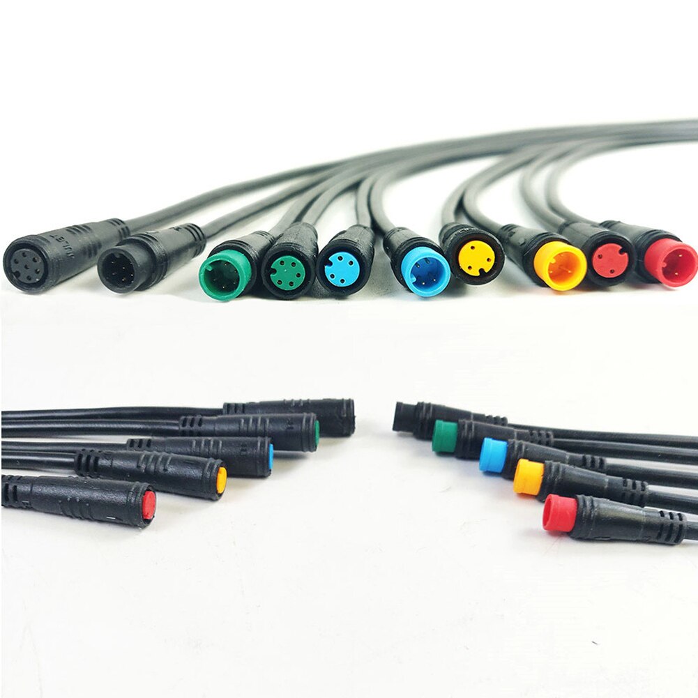 Julet-conector básico para bicicleta eléctrica, Conector de 2, 3, 4, 5 y 6 pines, resistente al agua, tipo opcional